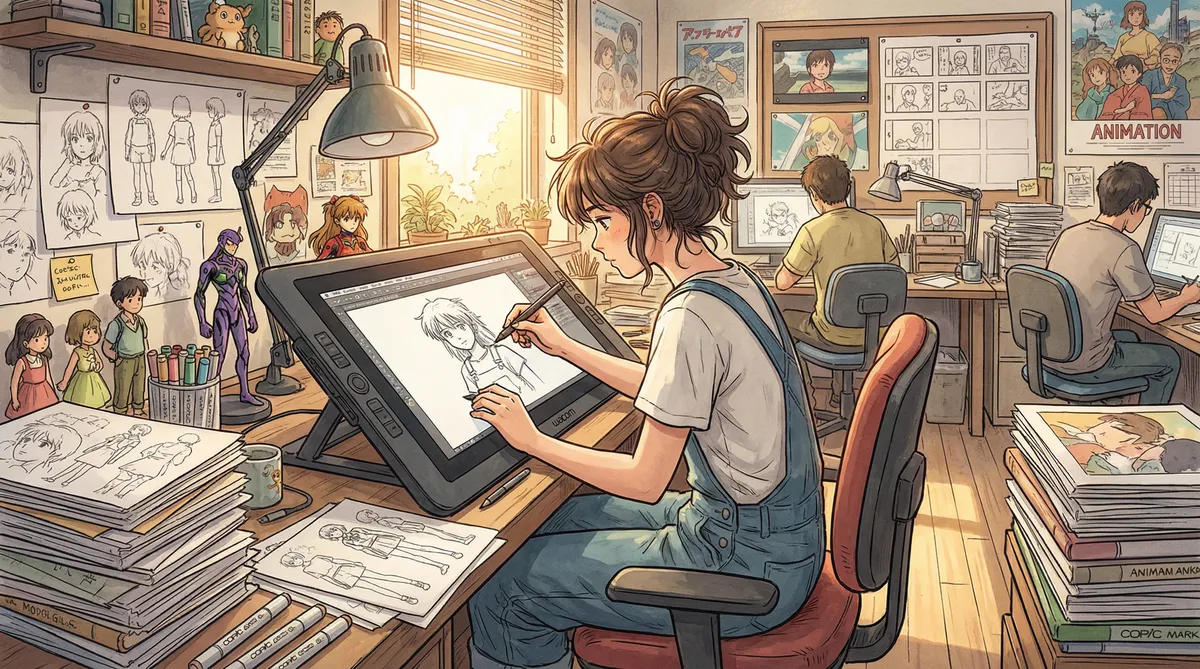动漫创作者工作室访谈场景——里番动漫专家观点